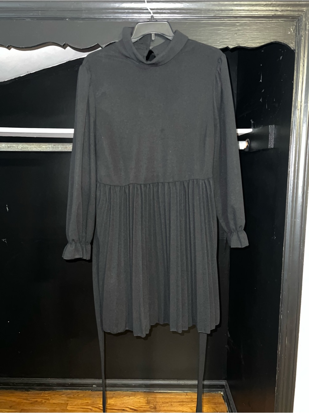 SHEIN Black Curve 3XL Pleated Mini Dress